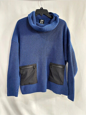 Alp n Rock Brooklyn oversized chunky knit sweater front pockets women’s medium